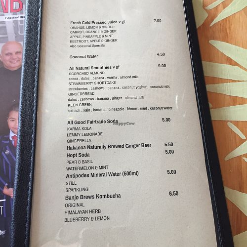 menu at Rabbit Cafe in Auckland