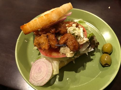 Sandwich with soy meat at Vegi Kitchen Gu Gu in Nagoya