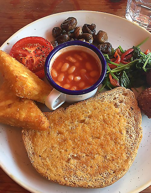 Vegan breakfast  at Molo Lounge in Southend-on-sea