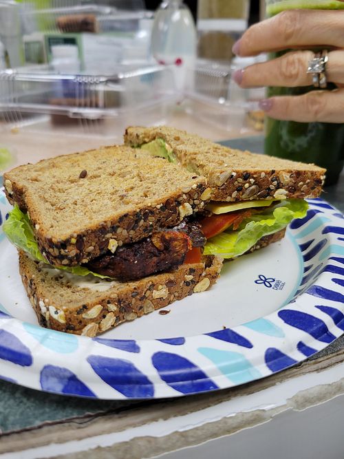 Vegan reuben at Just Juice in Houston