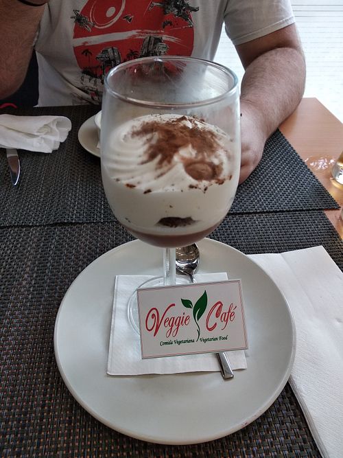 Vegan tiramisu  at Veggie Cafe in Albufeira