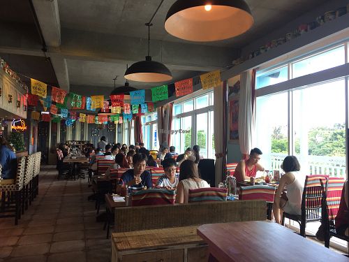 Indoor seating  at Smokey Joe's in Hengchun