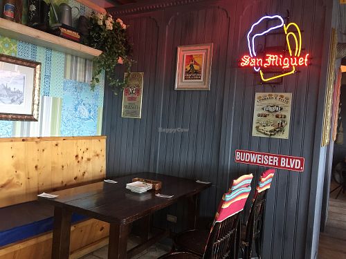 Indoor seating  at Smokey Joe's in Hengchun