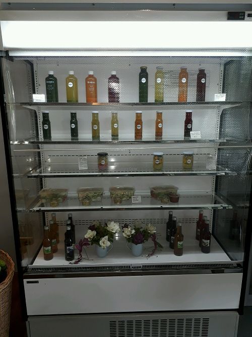 Fridge items at Nourished by Gade in Chiang Mai
