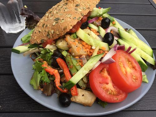 veganized sandwich at Cafe Kridt in Aabenraa