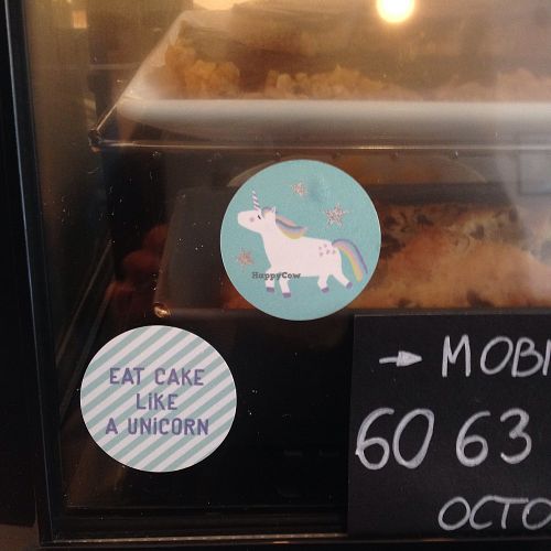 The best cake eating instructions. at Nørrested in Copenhagen