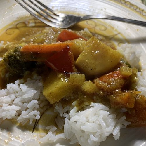 Saag Sabji - vegetable curry! Wonderful. at Anyetsang's Little Tibet Restaurant in Bloomington