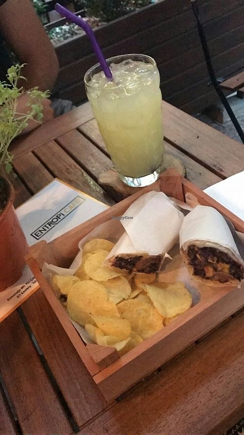 vegan soy wrap  at Entropi Cafe in Istanbul