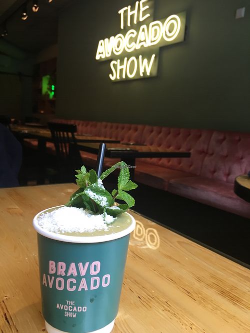 Smoothie: avocado, banana, coconut water at The Avocado Show - Stalpertstraat in Amsterdam