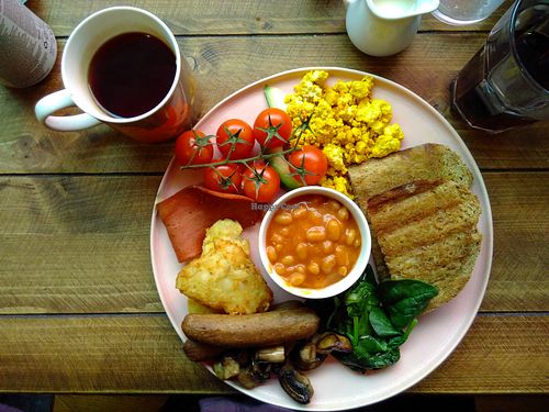 Full vegan breakfast at Humblest of Pleasures in Hebden Bridge