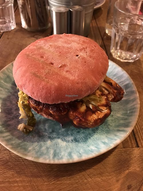Korean cauliflower burger at Humblest of Pleasures in Hebden Bridge