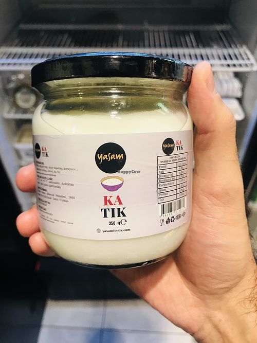 vegan yogurt   at Vegan Bakkal in Istanbul