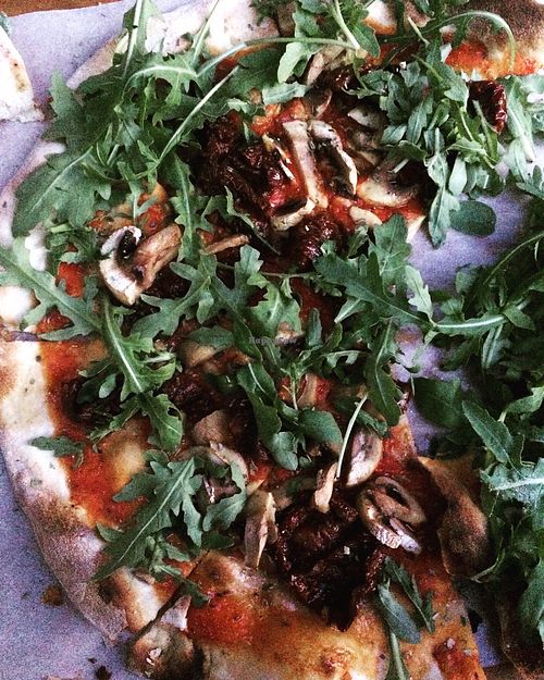 vegan pizza in Nida at Zuikio Daržas in Nida