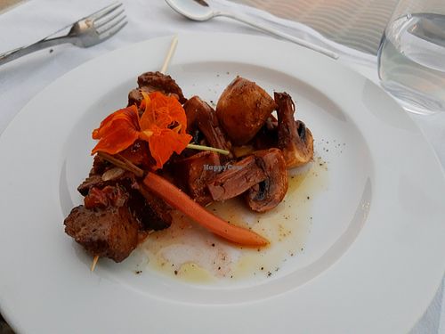 Seitan main course at Casa Albets in Lladurs