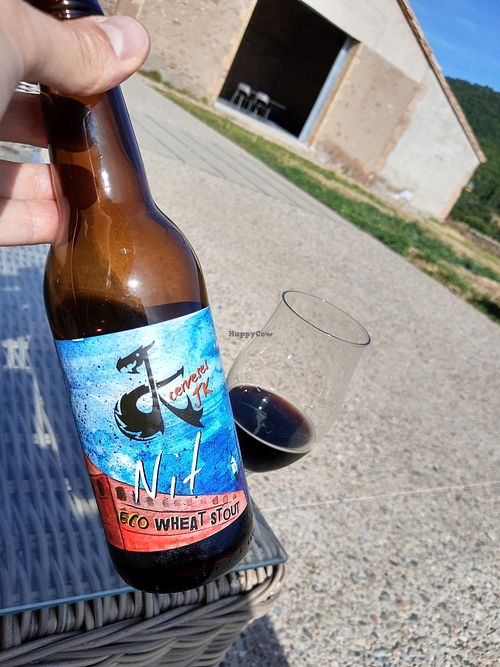 Vegan beer at Casa Albets in Lladurs