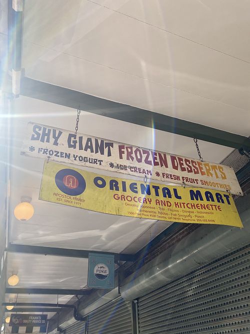 Shy Giant Signage  at Shy Giant Frozen Yogurt in Seattle