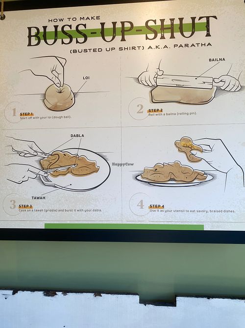 Everything you ever wanted to know about Buss-up-shut (flatbread) at Callaloo Trinidadian Kitchen in Lancaster