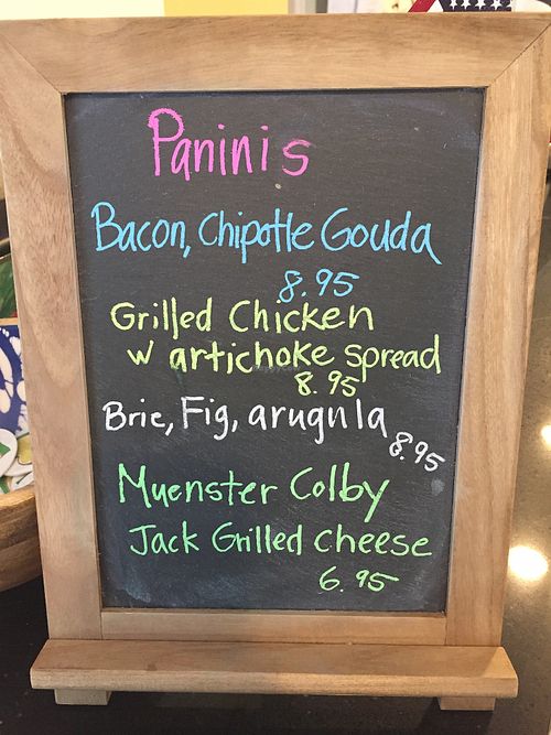 panini menu, 7/17 at Zest Cafe & Juice Bar in Dennis