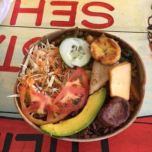 Small platter in bash at Rasta Ade Refreshments in Negril
