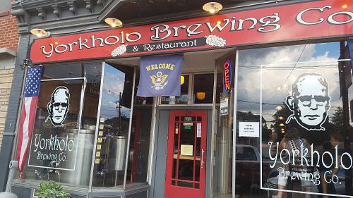 Front facade at Yorkholo Brewing Company in Mansfield