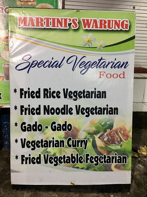 Don’t let the spelling fool you.. Martini ‘gets’ Vegan right! at Martini's Warung in Manggis