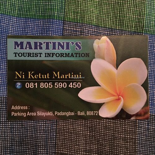 Martini is a renaissance woman, offering many a service to travelers going through Padangbai at Martini's Warung in Manggis