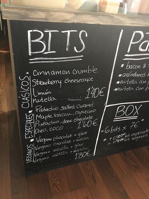 think prices have gone up since the last menu board photo  at The Urban Bits in Madrid