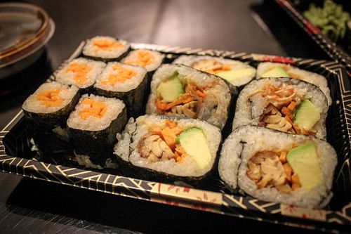 sushi menu at Amitabha in Prague