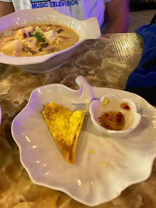 won ton - sorry, nearly all gone  at Dow Vegan Restaurant in Koh Phi Phi