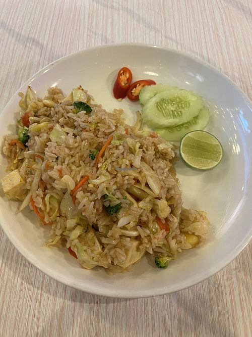 Pineapple Fried Rice with extra Tofu  at Dow Vegan Restaurant in Koh Phi Phi