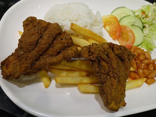 Vegetarian fried chicken  at Simple Food 煜星素 in Central Singapore