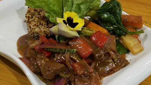 stroganoff at Chia Vegan Restaurant in Cusco