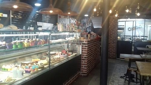 inside the restaurant  at Manhattan Cafe in Poitiers