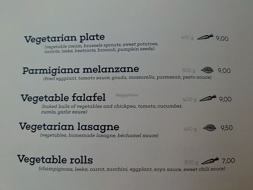 3 vegan and 2 vegetarian options at Culture Club Strudla in Podgorica