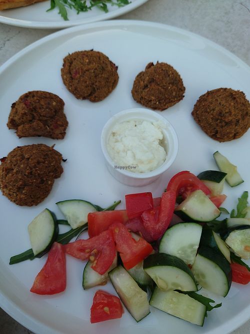 🧆 falafel with small salad and vegetal cream at Culture Club Strudla in Podgorica