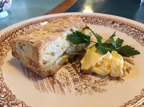 vegan cheese scone  at Portershed in Christchurch