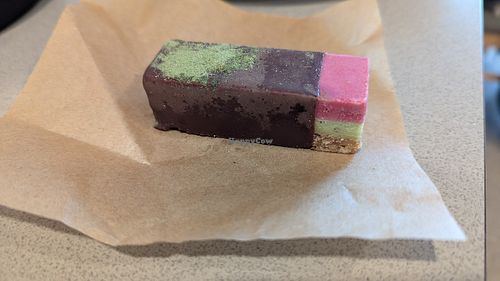 Raspberry slice - YUM at Portershed in Christchurch