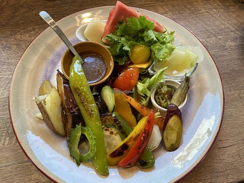 Daily vegan plate at Cafe Kinowa in Atami