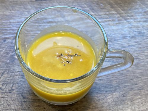 Vegan pumpkin soup  at Cafe Kinowa in Atami
