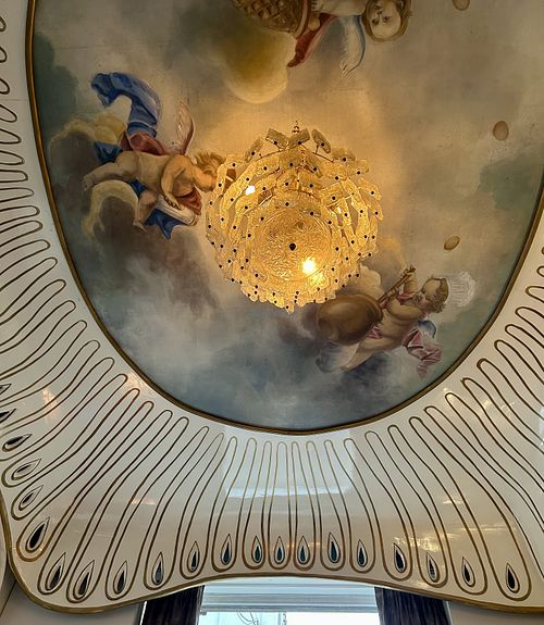 Ceiling of the restaurant   at Humus x Hortense in Brussels