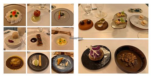 Our ten course meal  at Humus x Hortense in Brussels
