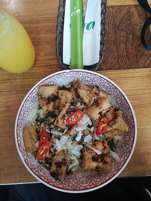 Some dish with almonds and tofu at FRA - Coa - T1 in Frankfurt