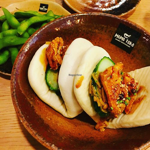 Vegan baos at Momotoko in Helsinki