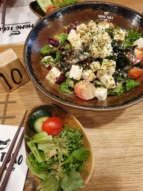 tofu salad at Momotoko in Helsinki
