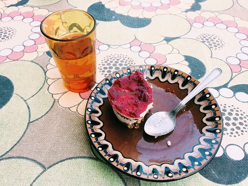 Cheesecake at L'Ere Vegane in Strasbourg