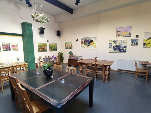 Interior at The Judgy Vegan in Brussels