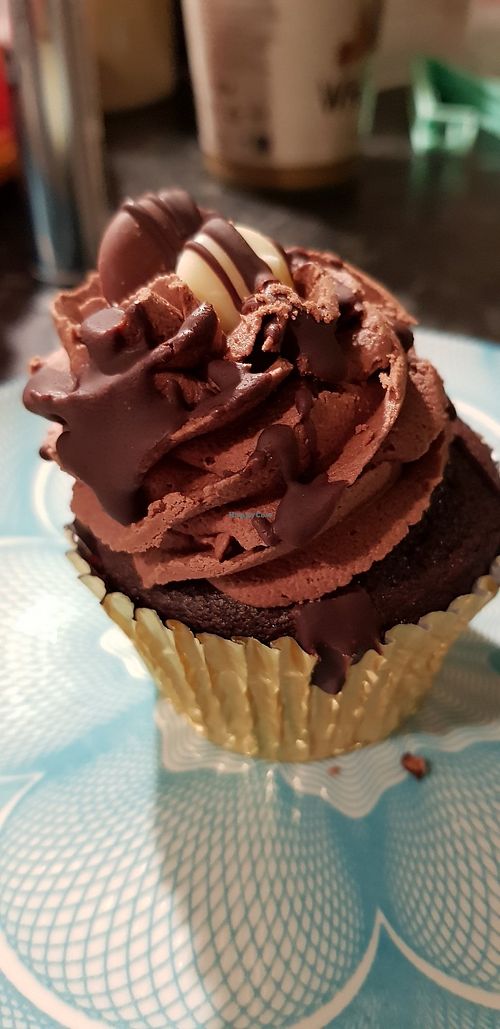 Chocolate cupcake at Zad's in Manchester