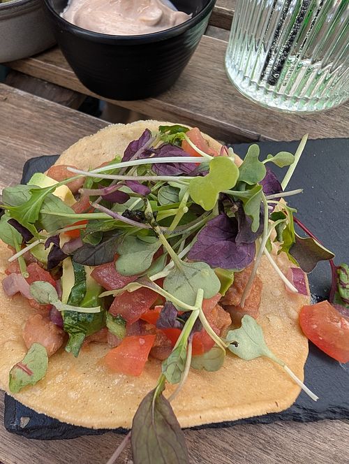 Avocado tostada at eS Bar in Keswick