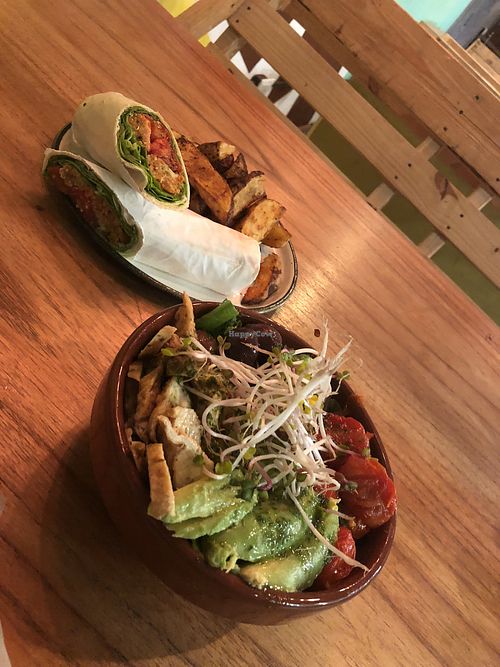 Quinoa salat &veggi wrap  at Estilo Veggie in Buenos Aires