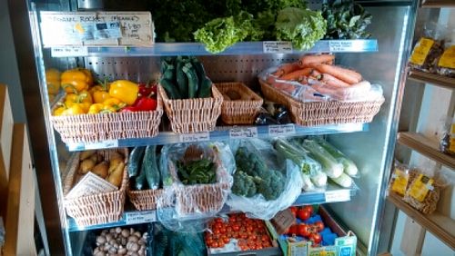 organic fruit & veg at Gillam's Tea Room in Ulverston